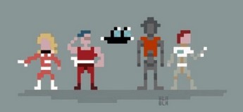 Capitaine Flam, Johann, Mala, Grag et Simon