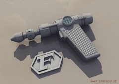 Dessin 3D Pistolet à protons