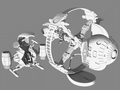 Fichier STL Cyberlabe et Cosmolem du Capitaine Flam