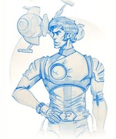 Capitaine Flam et son vaisseau Cyberlabe