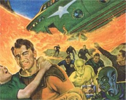 Illustration Pulp Cover Captain Future  The Face of the Deep