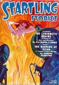 Captain Future Pulp Magazine  23 : The Harpers of Titan (Startling Stories)