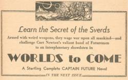 Captain Future next issue : Worlds to Come