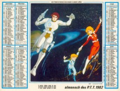 Capitaine Flam Calendrier Almanach des PTT 1982