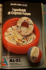 Publicité pour les jeux gonflables Capitaine Flam AL-ES 1981
